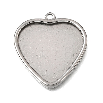 304 Stainless Steel Pendant Cabochon Settings STAS-F365-01D-P-1