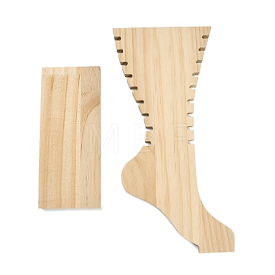 Leg Shaped Wood Anklet Display Stands WD-CBA482F-01B-1