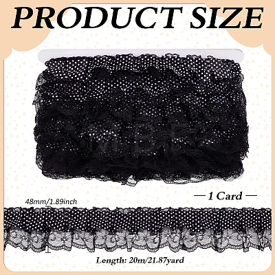 20M Polka Dot Polyester Ribbons SRIB-BC0001-52B-1