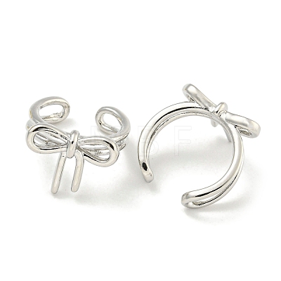Brass Cuff Earrings for Women EJEW-C104-039P-1