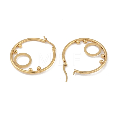 PVD Vacuum Plating 201 Stainless Steel Hoop Earrings EJEW-I309-59C-G-1