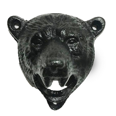 Rustic Bear Head Cast Iron Bottle Openers FAMI-PW0003-04-1