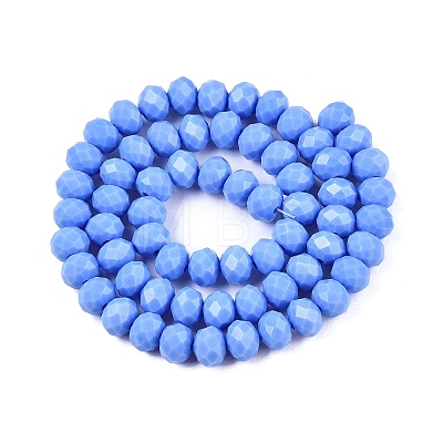 Opaque Solid Color Imitation Jade Glass Beads Strands EGLA-A044-P8mm-D17-1