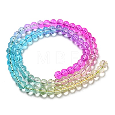 Dyed & Heated Synthetic Quartz Beads Strands G-P502-01A-04-1