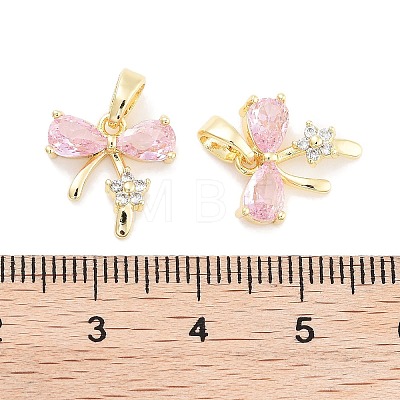 Brass Micro Pave Cubic Zirconia Pendants KK-P271-06G-B-1