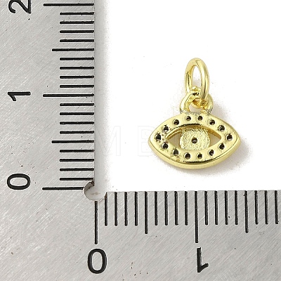 Brass Micro Pave Cubic Zirconia Charms KK-M283-19B-01-1