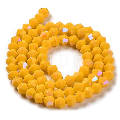 Opaque Solid Color Imitation Jade Glass Beads Strands GLAA-F029-P4mm-D04-1