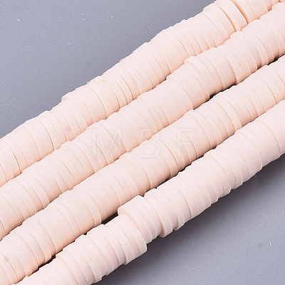 Handmade Polymer Clay Beads Strands CLAY-R089-6mm-072-1