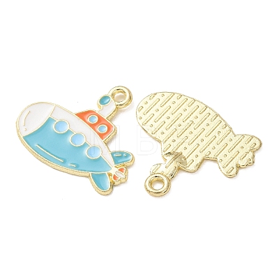 Ocean Alloy Enamel Pendants ENAM-B041-01R-1