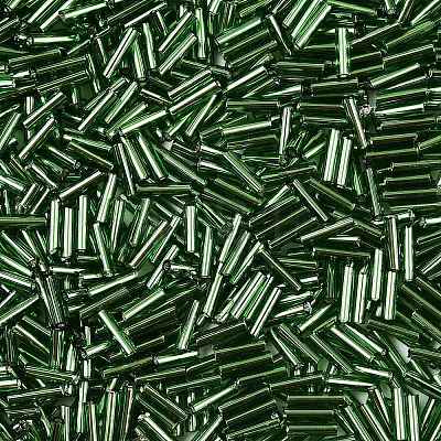 Silver Lined Glass Bugle Beads SEED-K001-A01-1-1