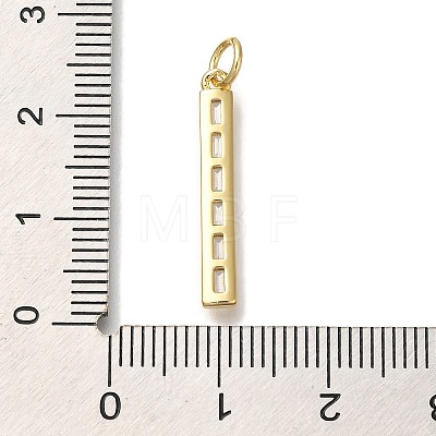 Rack Plating Brass Micro Pave Cubic Zirconia Pendants KK-I720-48G-1