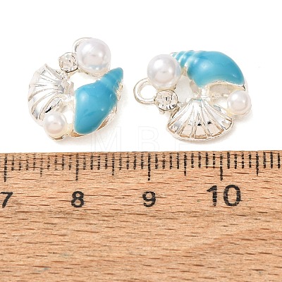 Alloy with Crystal Rhinestone & Enamel Pendants RB-CBAC8D9-01S-02-1