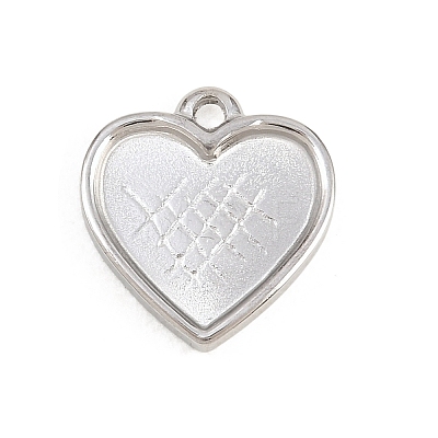 304 Stainless Steel Pendant Cabochon Settings STAS-L313-02P-1
