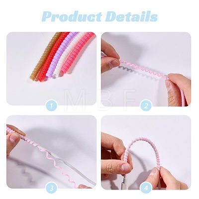 72Pcs 9 Colors TPU Spiral Rope for Keychain AJEW-CO0001-09-1