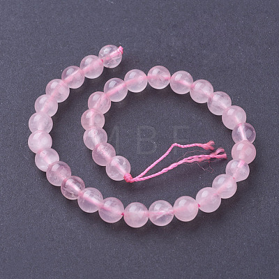 Natural Rose Quartz Beads Strands G-C076-6mm-3-1