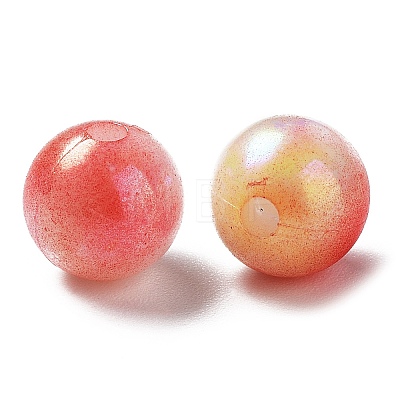 Two Tone Opaque Acrylic Beads SACR-P024-01A-W14-1