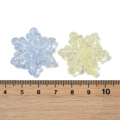 Transparent Crackle Acrylic Beads X-OACR-B031-05-1