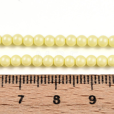 Baking Painted Pearlized Glass Pearl Bead Strands HY-N002-3mm-B03-1