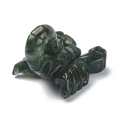 Natural Moss Agate Carved Healing Scorpion Figurines DJEW-M008-01A-1