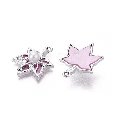 Alloy with ABS Imitation Pearl & Crystal Rhinestone & Acrylic Pendants PALLOY-Q466-04P-02-1