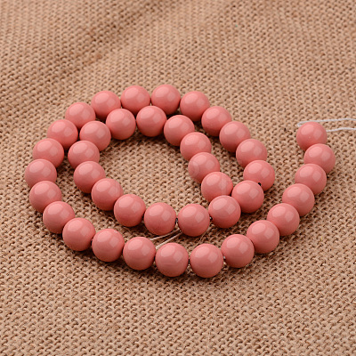 Polished Round Grade A Shell Pearl Bead Strands BSHE-M027-6mm-20-1