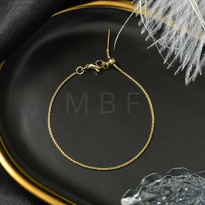 Brass Box Chain Bracelets for Women BJEW-G735-15G-02-1