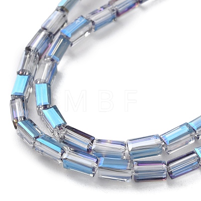 Electroplate Transparent  Glass Beads Strands EGLA-H106-01A-HR02-1