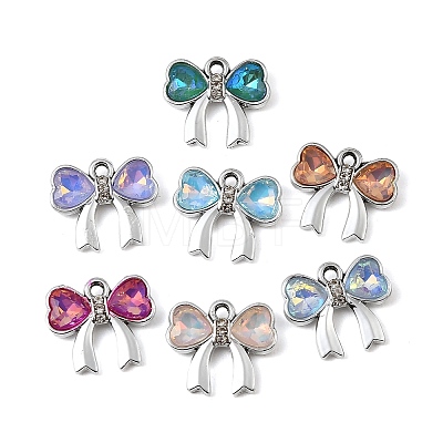 UV Plating Alloy Glass Pendants FIND-K032-23P-1
