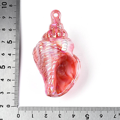 UV Plating Opaque Acrylic Shell Shape Big Pendants SACR-T018-35C-1