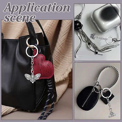 24Pcs 6 Styles Gothic Alloy Keychain KEYC-ME00020-1