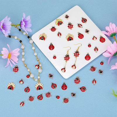 DIY Ladybug Jewelry Making Finding Kit FIND-SZ0003-45-1