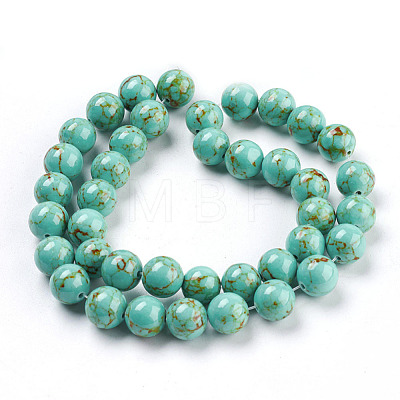 Synthetic Turquoise Beads Strands TURQ-H038-10mm-XXS10-1