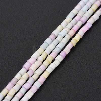 Glass Silk Stain Style Beads Strands GLAA-N047-001A-09-1