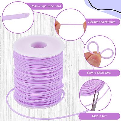 1 Roll Hollow Pipe PVC Tubular Synthetic Rubber Cord RCOR-CP0001-01C-1