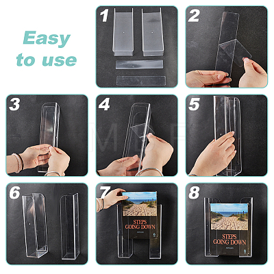 4Pcs Plastic Hanging Organizer Holder for Magazine ODIS-WH0108-120-1