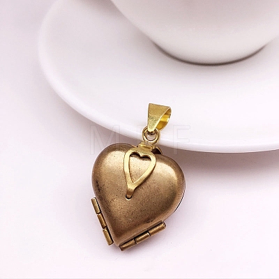 Brass Heart Locket Necklaces PW-WG48421-01-1