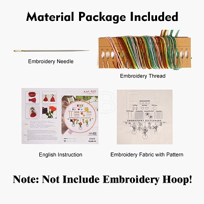 DIY Embroidery Kit DIY-P077-156-1