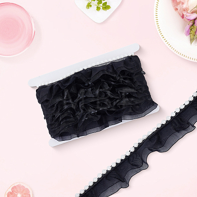 5 Yards Polyester Lace Ribbons OCOR-GF0006-14A-01-1