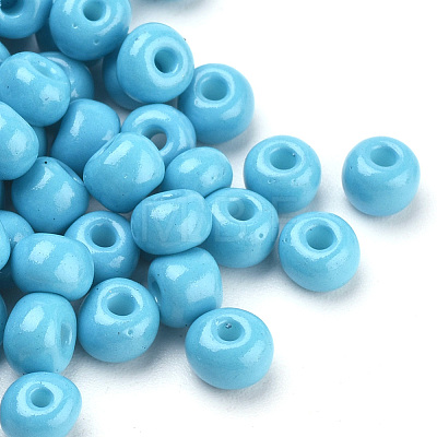 Baking Paint Glass Seed Beads SEED-Q025-4mm-M14-1
