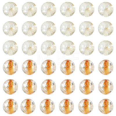 100Pcs Crackle Transparent Glass Beads Strands GLAA-TA0004-11A-1