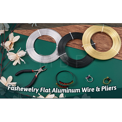 Fashewelry 3 Rolls 3 Colors Aluminum Wire AW-FW0001-02-1