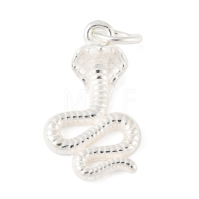 925 Sterling Silver Snake Pendants with Jump Rings STER-R013-12S-1