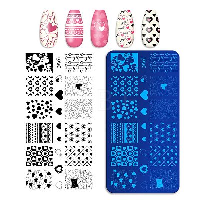 Tarnish Resistant 410 Stainless Steel Nail Art Stamping Plates MRMJ-P020-02P-03-1