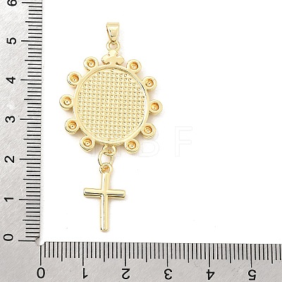 Brass Big Pendants KK-CBA459D-02G-02-1