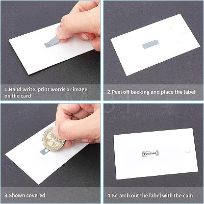 Coated Scratch Off Film Password Sticker LS-DIY-WH0184-07-1