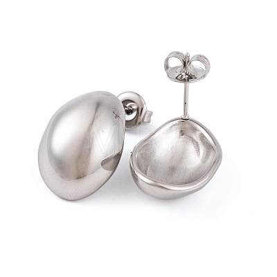 Non-Tarnish 304 Stainless Steel Stud Earrings for Women EJEW-A049-16P-1