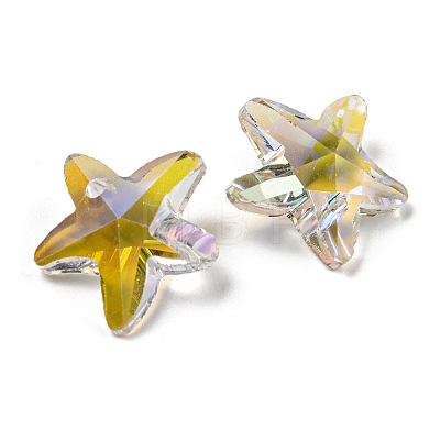 Faceted Glass Charms GLAA-H101-A-17-01-1