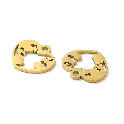 Ion Plating(IP) 304 Stainless Steel Charms STAS-J042-35G-1