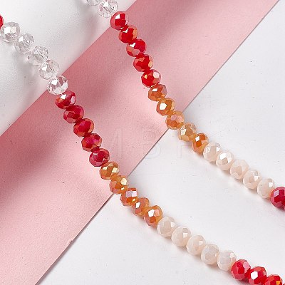 Imitation Jade Opaque Solid Color Glass Beads Strands GLAA-L044-A01-1