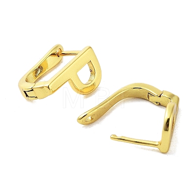 Brass Letter Stud Earrings for Women EJEW-A038-01P-G-1